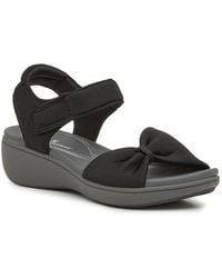 Clarks - Cloudsteppers Breezerae Sara Wedge Sandal - Lyst