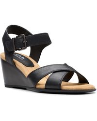 Clarks - Emmalae Iris Wedge Sandal - Lyst