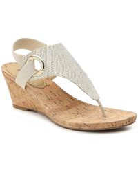 white mountain gabbie wedge sandals