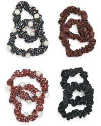 Kelly & Katie - Skinny Pearl Scrunchie Set 8 Pack - Lyst