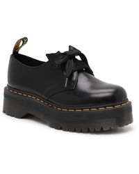 black platform oxfords