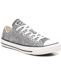 converse silver glitter shoes