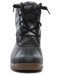 syren gulf waterproof wool quilt lace up duck boot Amazon.com | Sperry Women's Syren Gulf 