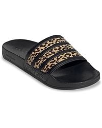 adidas leopard shower slides