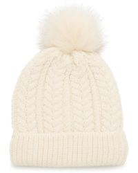 FireSide - Chunky Knit Pom Beanie - Lyst