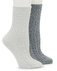 BEARPAW - Chevron Anklet Ankle Socks 2 Pack - Lyst