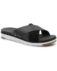 UGG Kari Slide Flat Sandals - Black