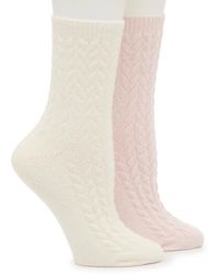BEARPAW - Chevron Anklet Ankle Socks 2 Pack - Lyst