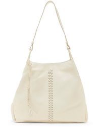 Vince Camuto Tal Croc Embossed Leather Shoulder Bag in Nero 01 ...