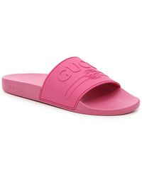 gg blooms supreme slide sandal blue