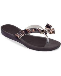 guess black bow flip flops