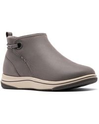 Clarks - Cloudsteppers Breeze Derby Wedge Booties - Lyst