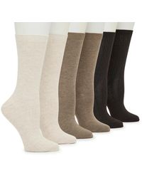 Memoi - Ribbed Crew Socks 4 Pack - Lyst