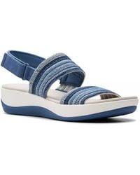 Clarks - Wide Width Cloudsteppers Arla Stroll Wedge Sandal - Lyst