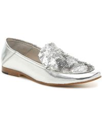 aldo silver loafers