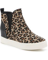 black wedge high tops