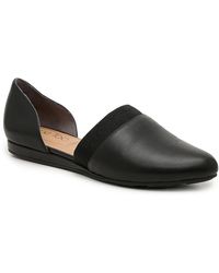 me too black leather flats
