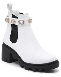 amulet black rhinestone ankle boots