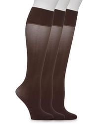 Hue - Soft Opaque Knee Socks 3 Pack - Lyst