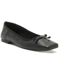 Womens Shoes Vince Camuto TAMMA Flats Balerinas Slip On Patent Black Studs 