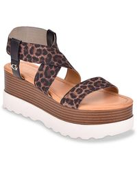 guess sarraly eva logo wedge sandals