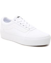 vans white platform sneakers