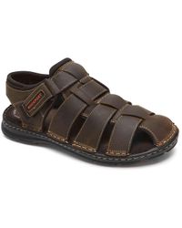 rockport men's rocklake flat sandal