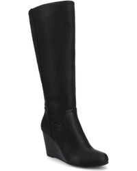 Journee Collection - Wide Width Langly Wide Calf Wedge Boot - Lyst
