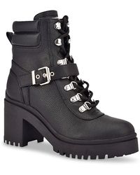 guess canaly platform combat boot