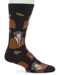 Socksmith - Monkey Business Crew Socks - Lyst