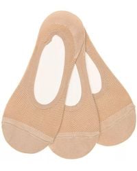 Hue - Cushioned Mesh No Show Liners 3 Pack - Lyst
