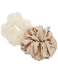 Kelly & Katie - Lace & Satin Oversized Scrunchie Set 2 Pack - Lyst