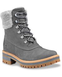 timberland courmayeur valley shearling saddle leather ankle boots