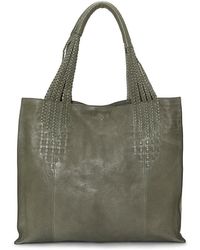 Lucky Brand Mina Leather Tote in Green | Lyst