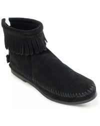 Minnetonka - Back Zip Hardsole Bootie - Lyst