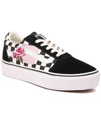 old skool floral platform sneaker