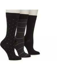 Vince Camuto - Dot & Stripe Crew Socks 3 Pack - Lyst