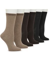 Memoi - Ribbed Crew Socks 4 Pack - Lyst