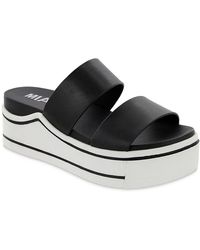 MIA Ozzie Platform Slide Sandal in Black | Lyst