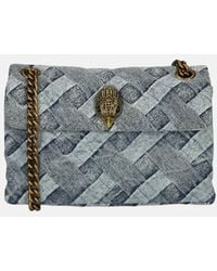 Kurt Geiger - Mini Kensington Soft Bag Crossbody Tas Denim - Lyst