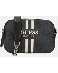 Guess - Noelle Ii Crossbody Camera Bag Handtas Coal Logo - Lyst