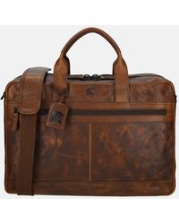 Pylos 59 - Sarda Laptoptas 17 Inch Brandy - Lyst