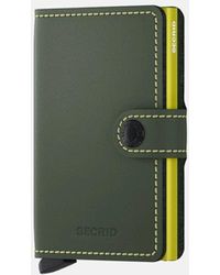 Secrid - Miniwallet Pasjeshouder Matte Green & Lime - Lyst