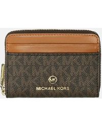 Michael Kors - Jet Set Portemonnee S Brown/acorn - Lyst