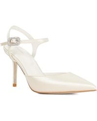 Dune - Celebrant Satin Embellished Buckle Wedding Shoes - Lyst
