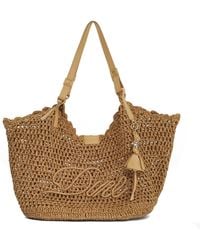Dune - Dewdrop Raffia Logo Shoulder Bag - Lyst