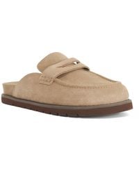 Dune - Goldens Suede Backless Mule Loafers - Lyst