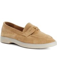 Dune - Wf Grinning Wide Fit Suede Loafers - Lyst