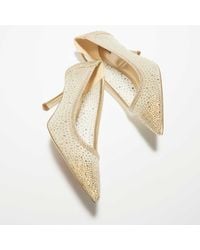 Dune - Brivelle Mesh Embellished Court Shoes - Lyst