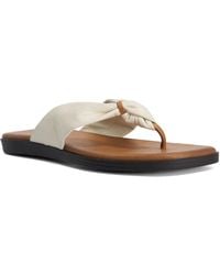 Dune - Looks Leather Toe Post Flip Flop Sandals - Lyst